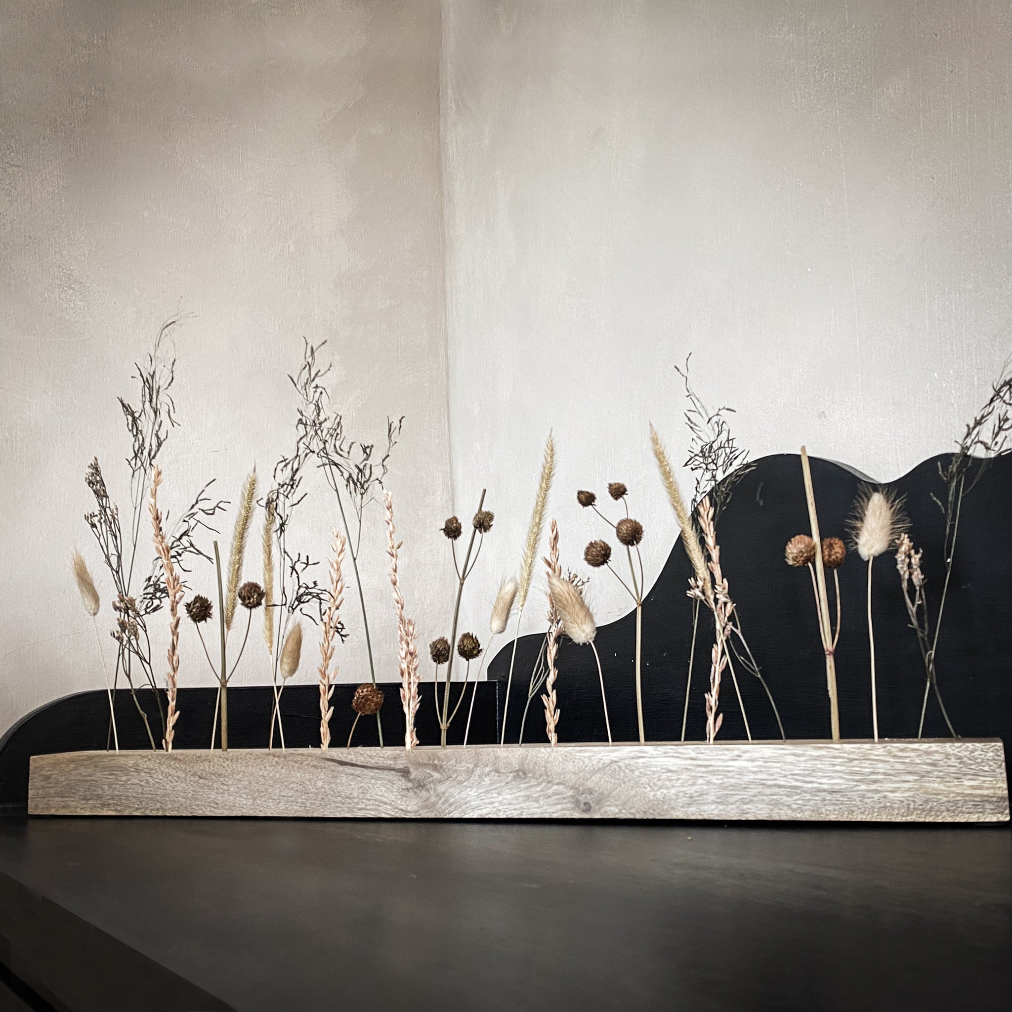 Mali Mango Wood Dried Flower Bar - Burnt Rust - Large