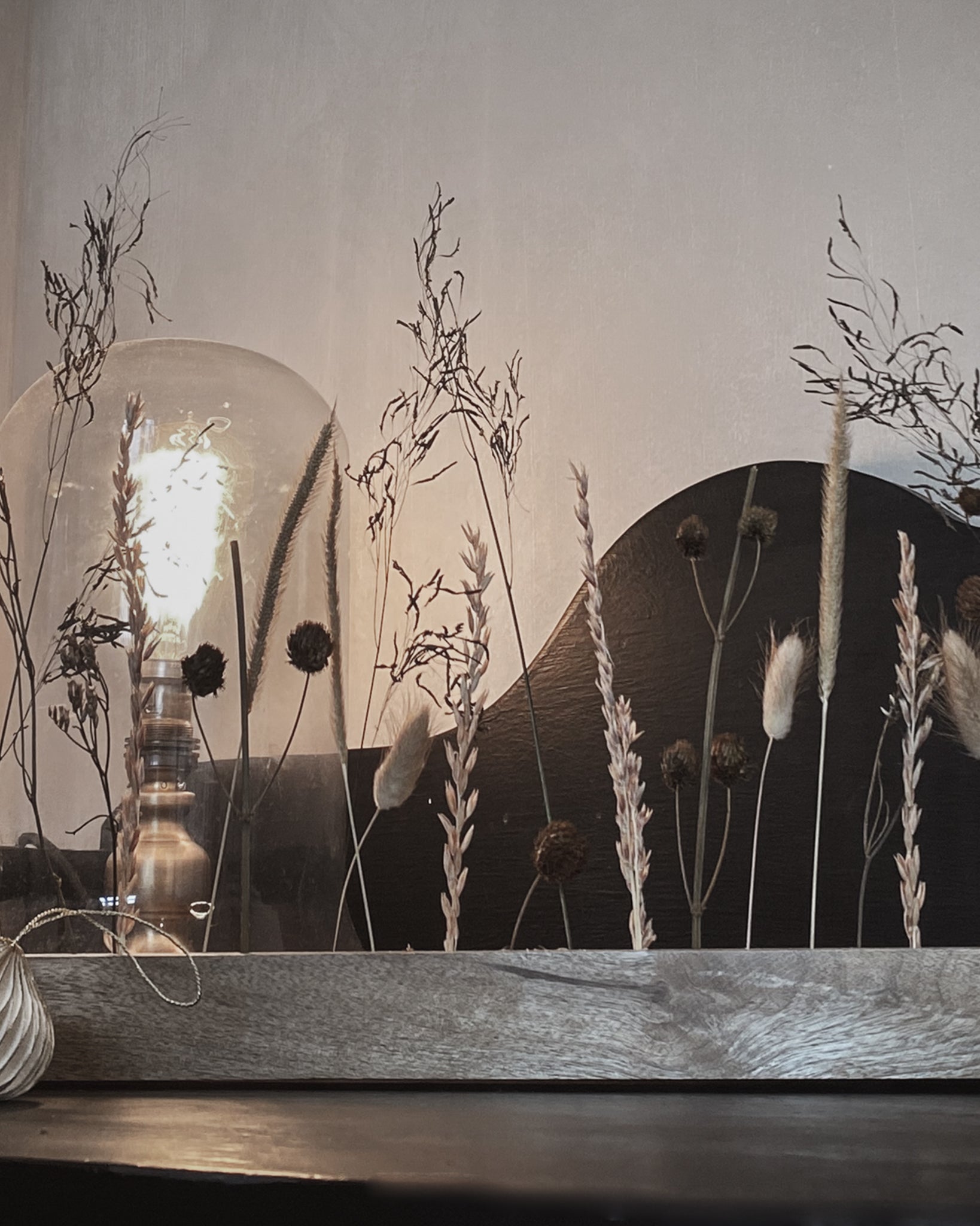 Mali Mango Wood Dried Flower Bar - Burnt Rust - Large