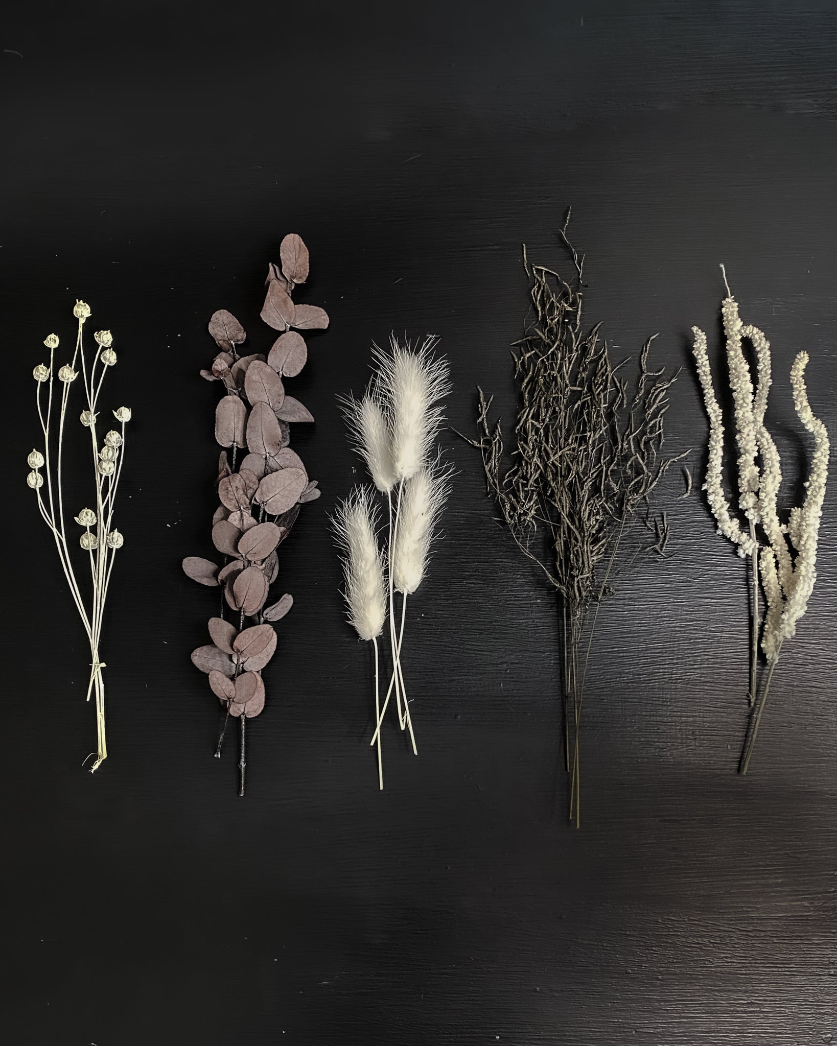 Mali Mango Wood Dried Flower Bar - Winter Mist - Small
