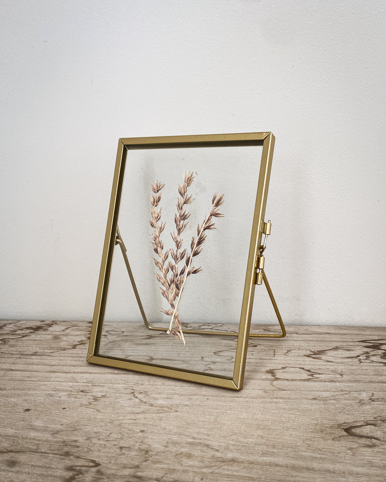 Set Of Three Gold Pressed Flower Frames - Small