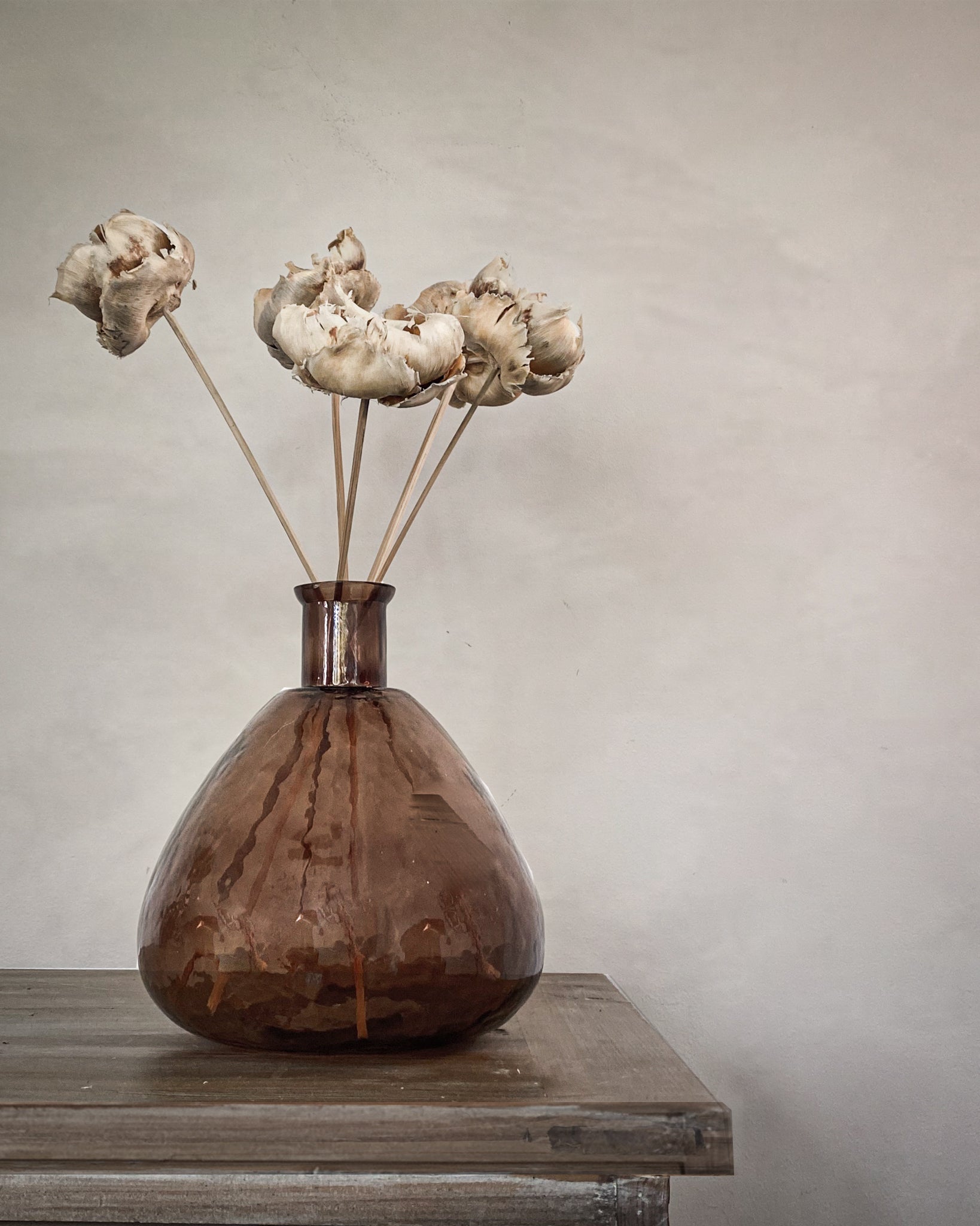 Cinda Recycled Glass Balloon Vase - Amber