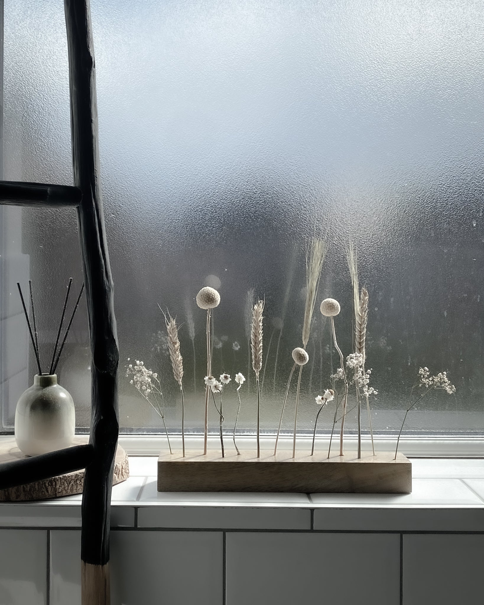 Mali Mango Wood Dried Flower Bar - Neutrals - Small