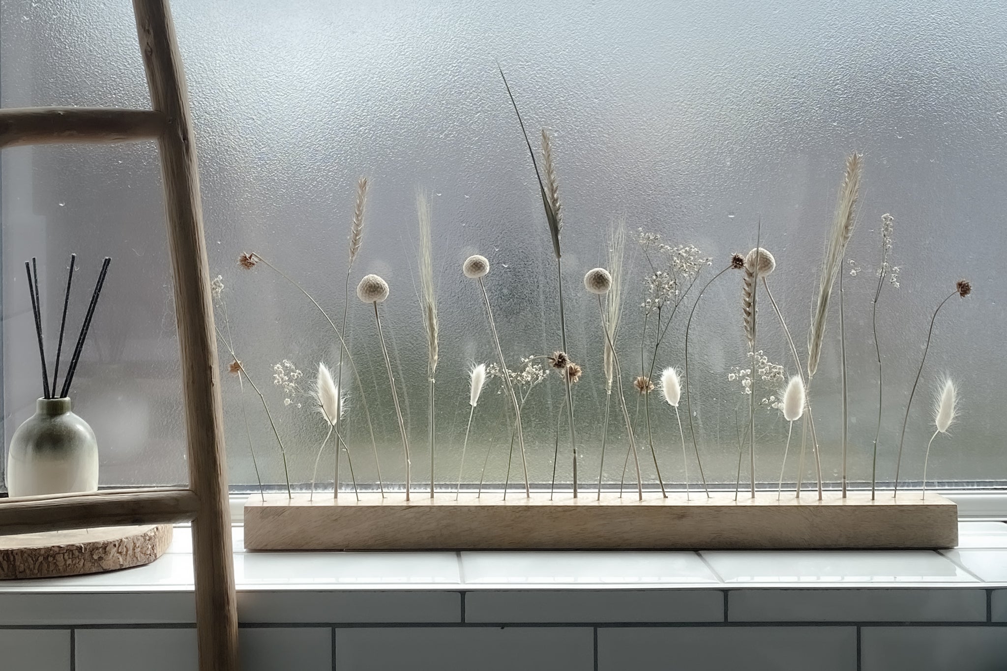 Mali Mango Wood Dried Flower Bar - Neutrals - Large