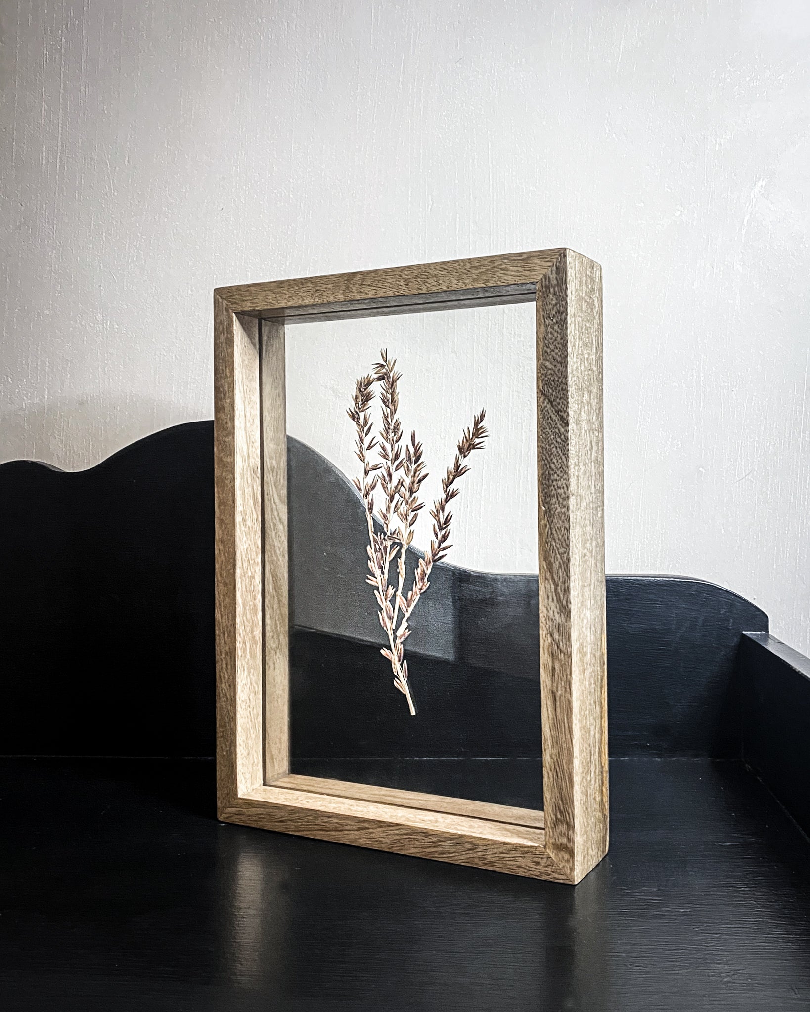 Taya Mango Wood Pressed Flower Frame: Dried Maize - Large