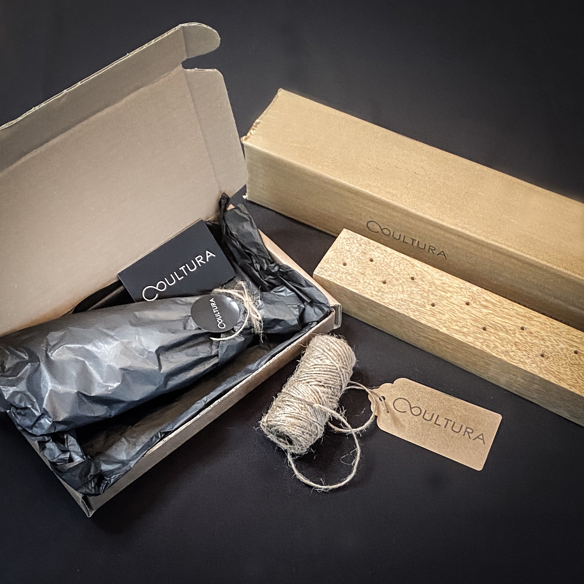 Mali Mango Wood Dried Flower Bar - Burnt Rust - Small