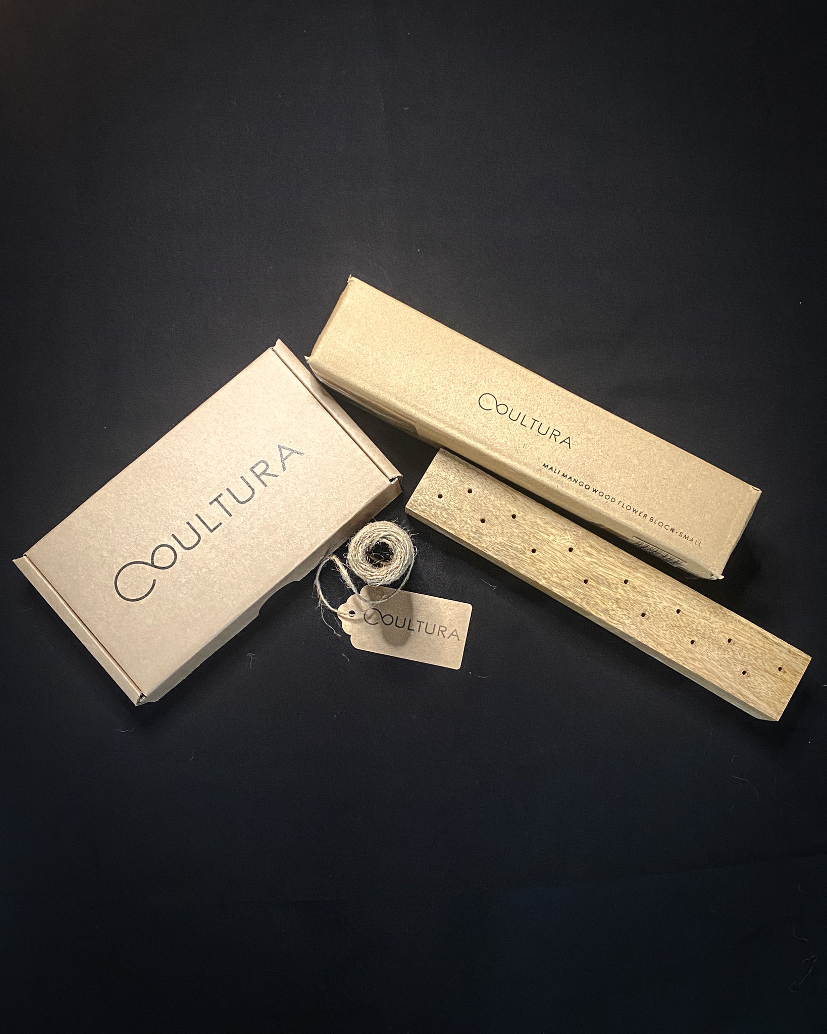 Mali Mango Wood Dried Flower Bar - Burnt Rust - Small