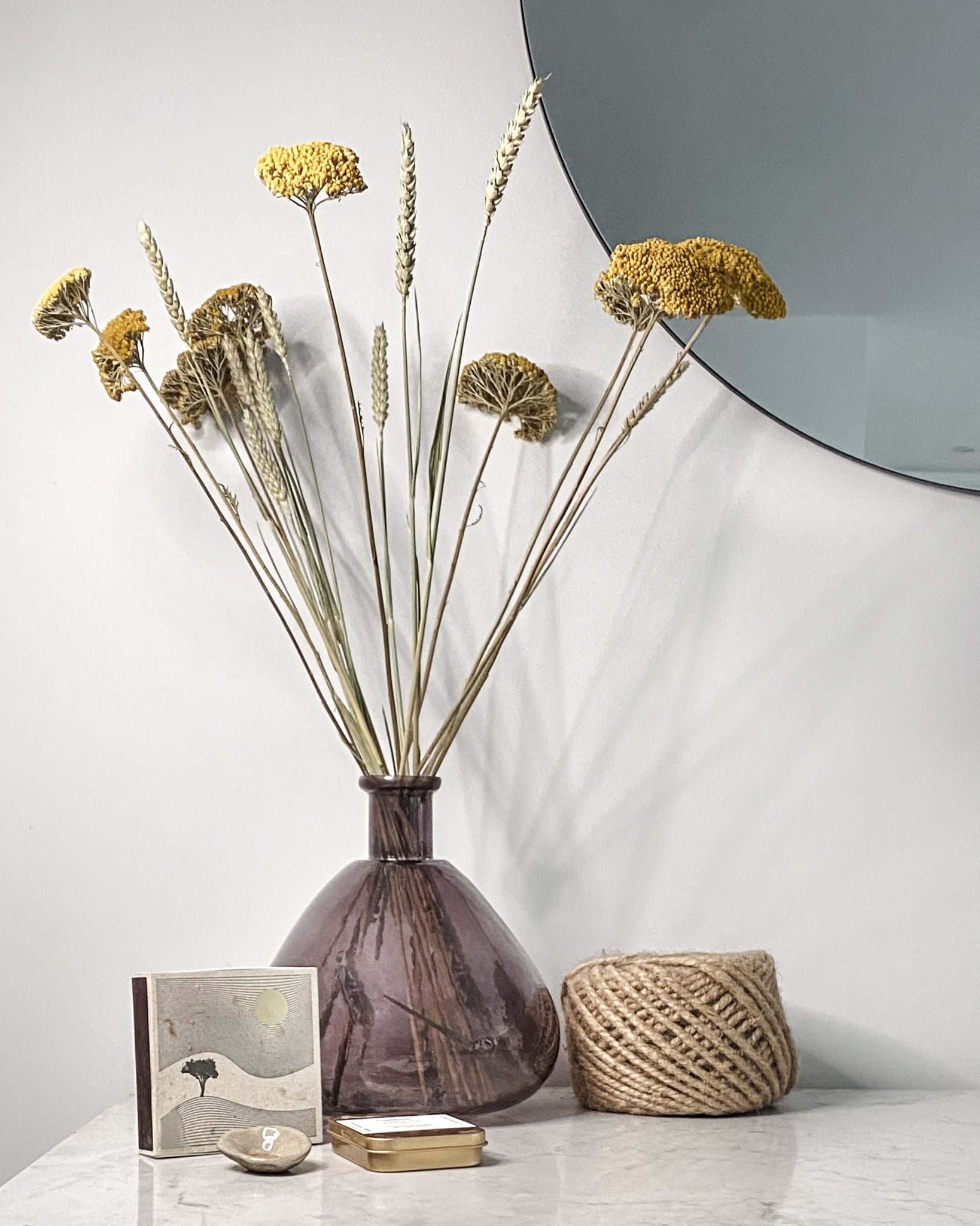 Letterbox Dried Flower Bouquet - Yellow Meadow