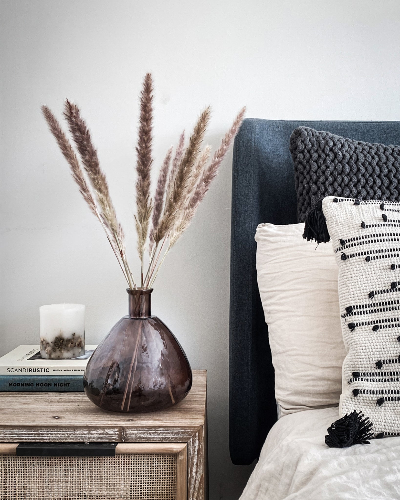 Cinda Recycled Glass Balloon Vase - Smoke