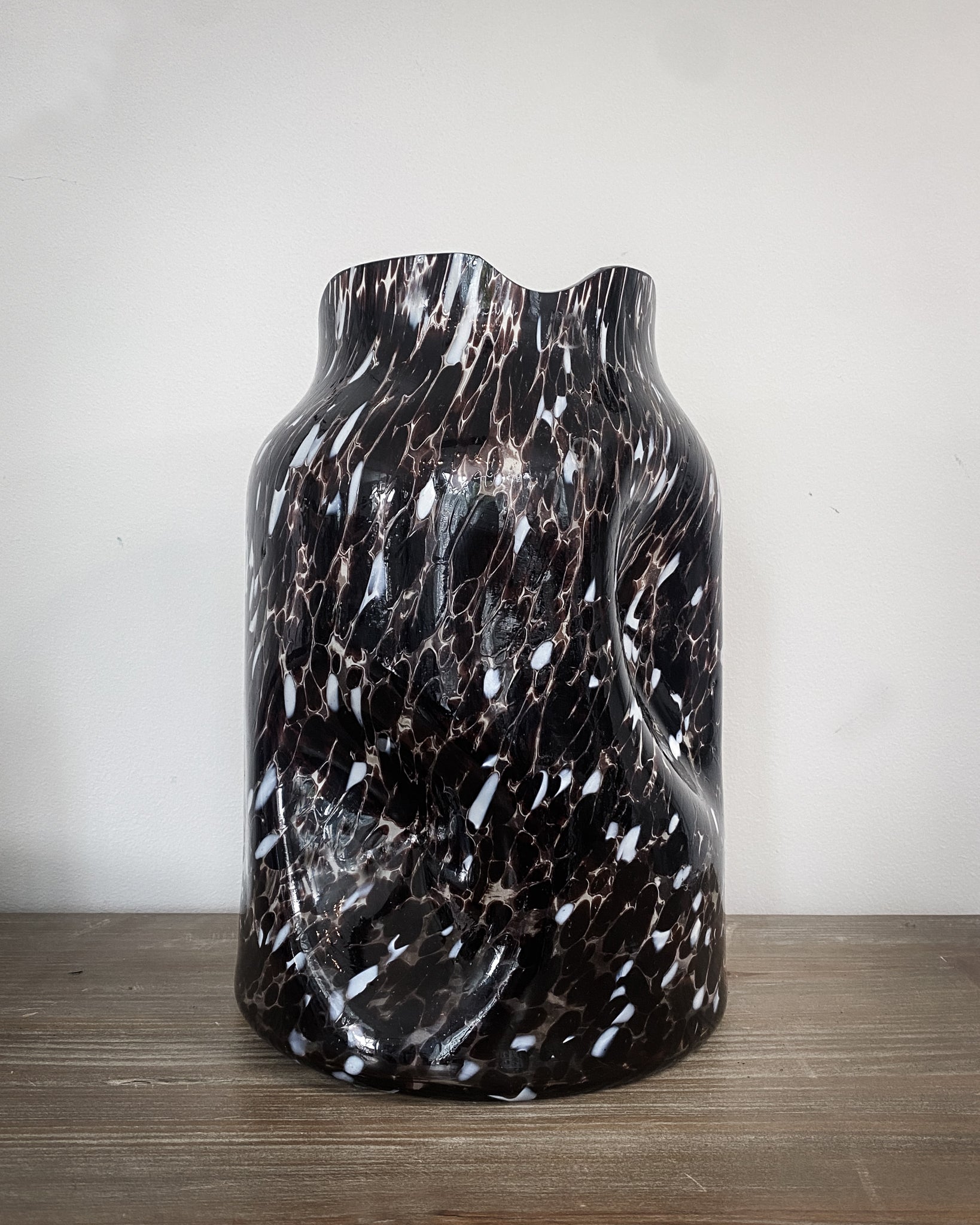 Ezra Speckled Recycled Glass Vase
