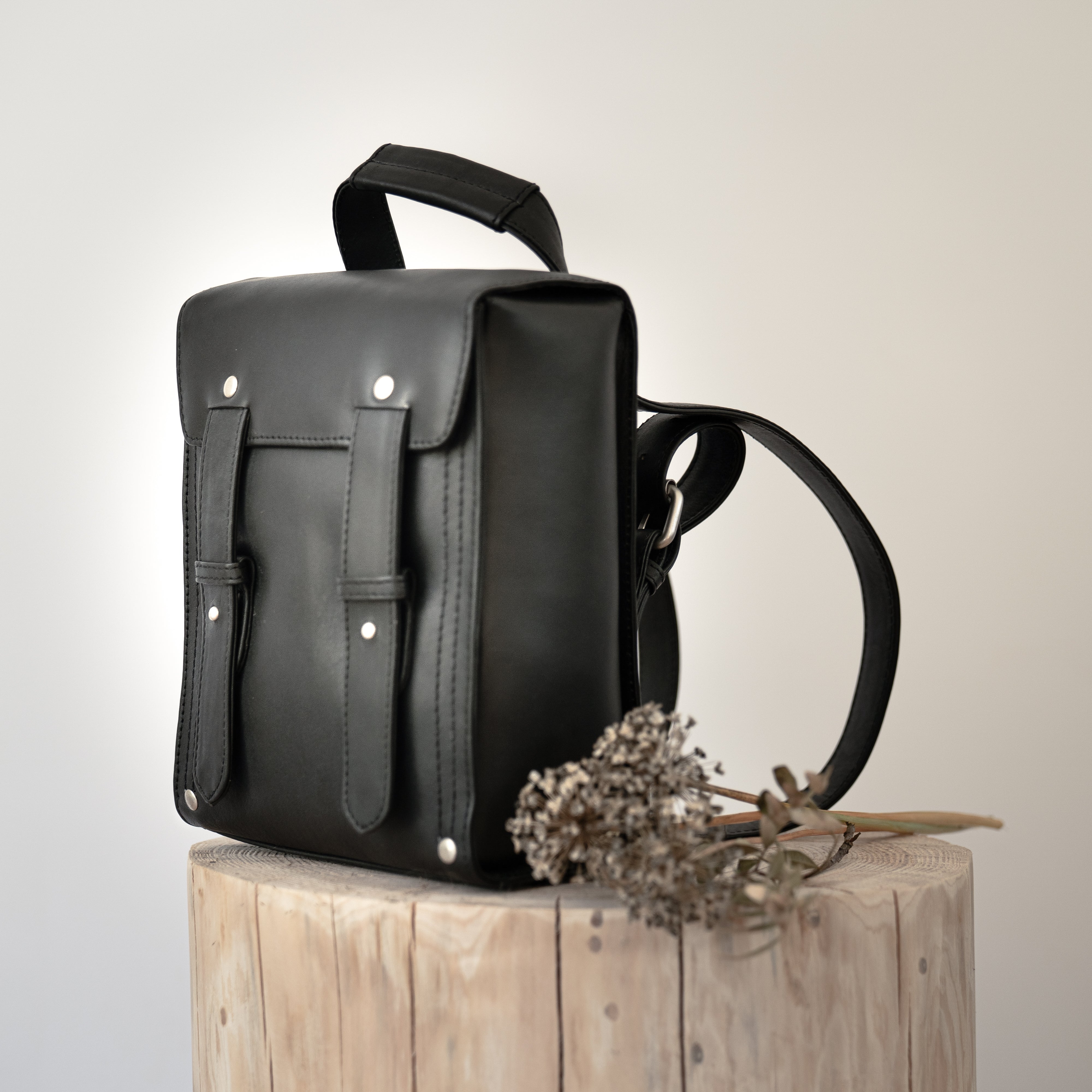 Nicco Leather Backpack - Black