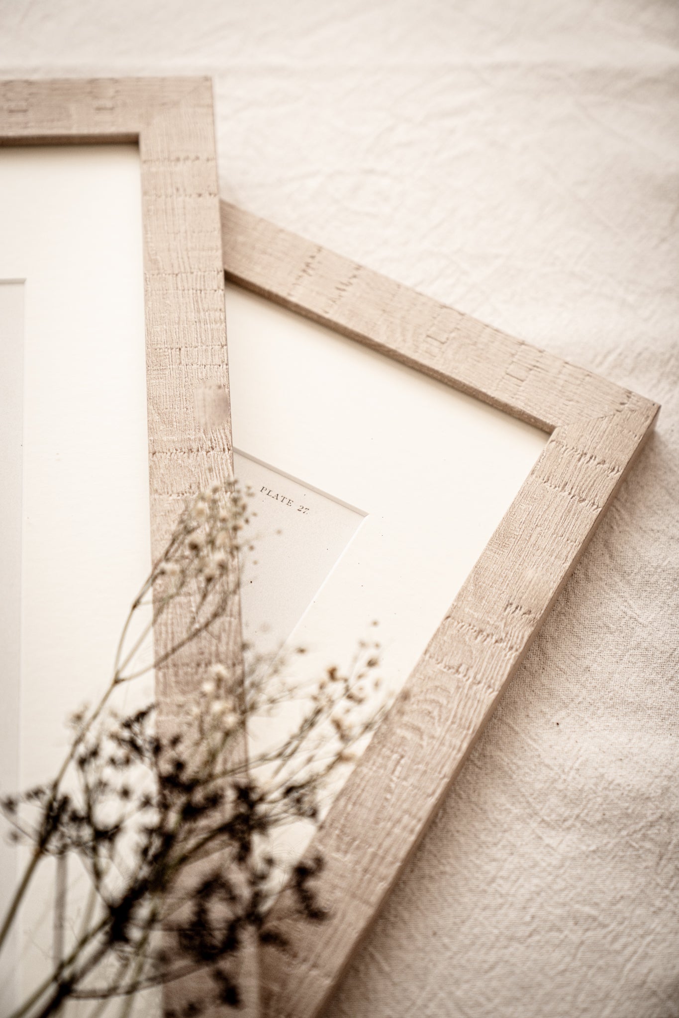 Framed Set of Two Vintage Butterfly Art Prints 02 (Sand Frame Collection)