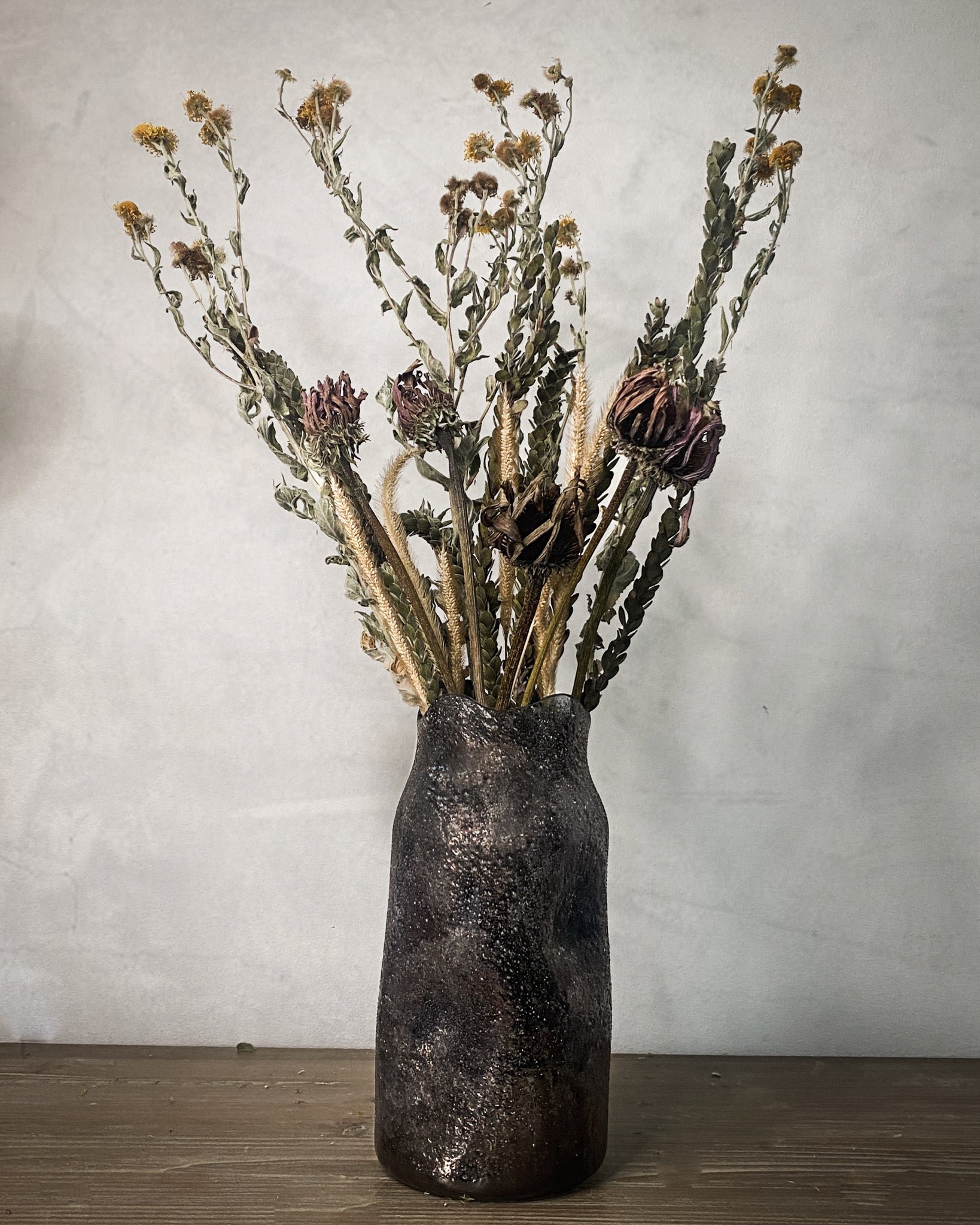 Dried Flower Bouquet - Rust Orange & Deep Mauve