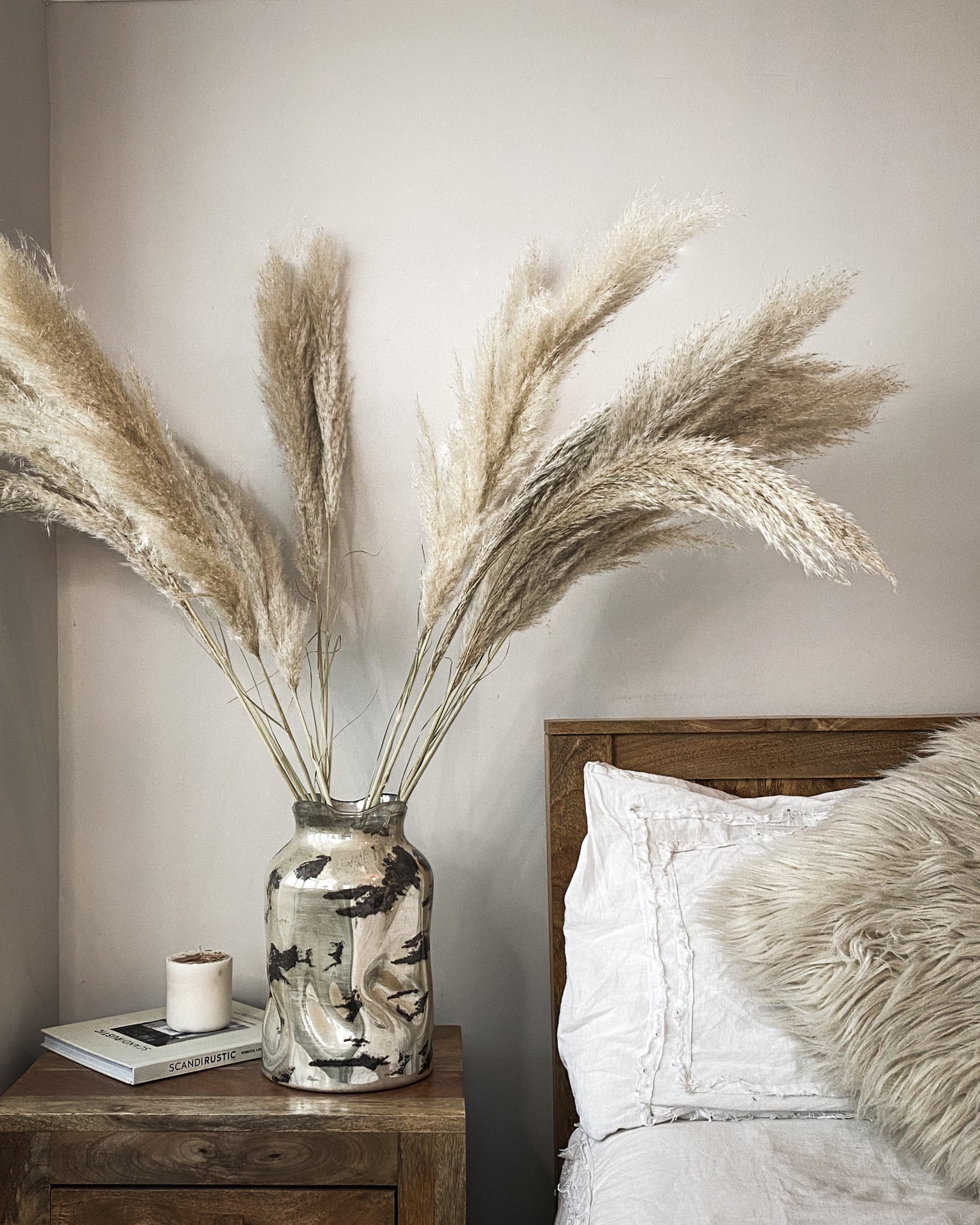 Dried Pampas Grass - Natural White