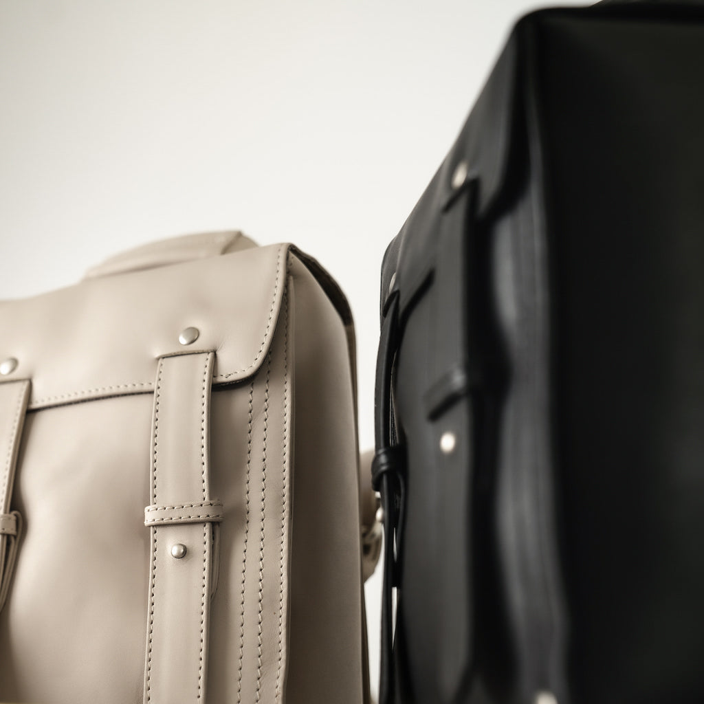 Nicco Leather Backpack - Stone White